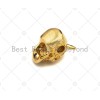 CZ Micro Pave Skull Spacer Beads, Micro Pave Cubic ZirconiaBeads,