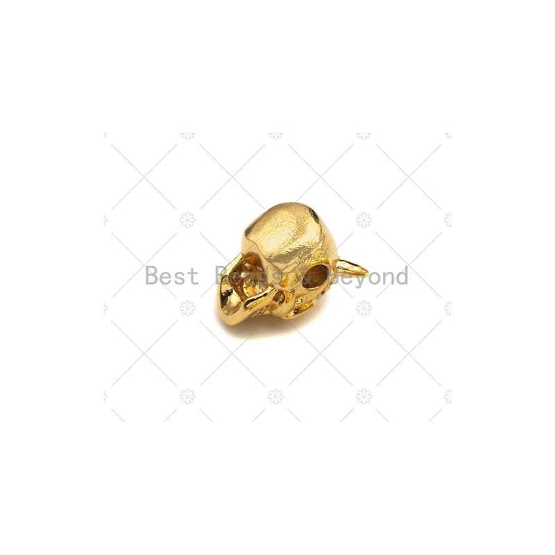 CZ Micro Pave Skull Spacer Beads, Micro Pave Cubic ZirconiaBeads,