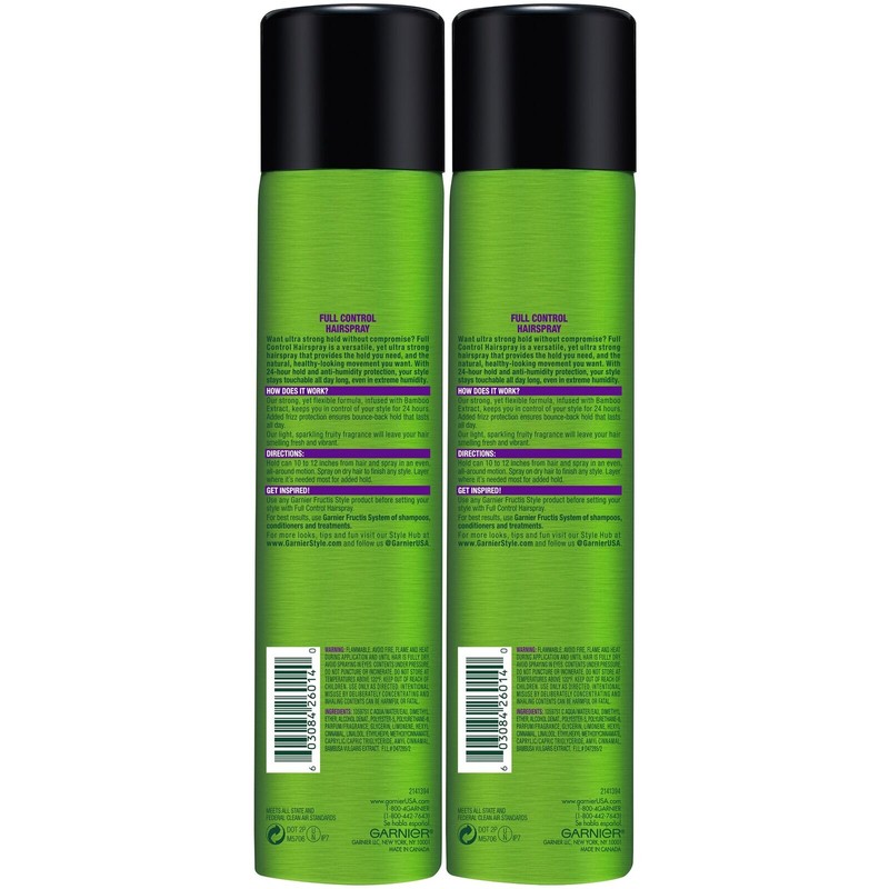 Garnier Garner Fructose Style Full Control Hairspray Pack of 2