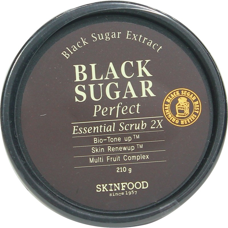 SKINFOOD Black Sugar Perfect Essential Scrub 2X (Face Scrub, Rinse