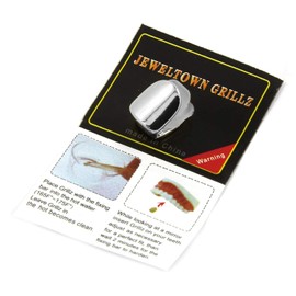Bling Single Tooth Grill Cap Grill (Silver/Platinum)