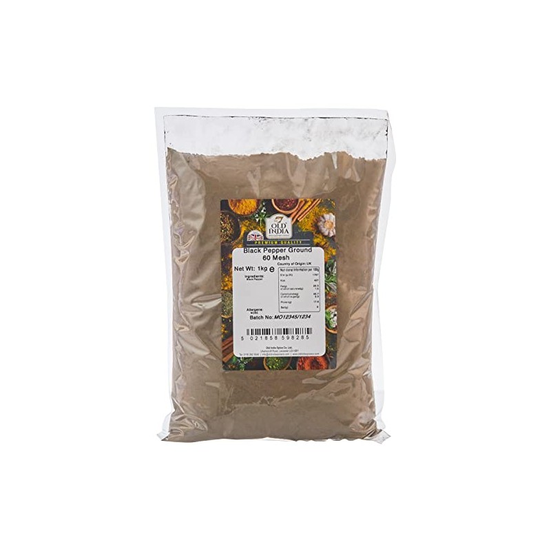 Old India Black Pepper Ground 60 Mesh 1kg