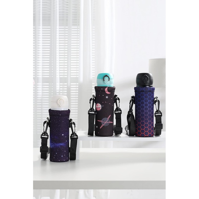 UOQCDQ 水筒カバー 水筒カバー ショルダーのみ 500ml~600ml用 独自の縫製技術を採用し、子供向けに設計された柄です、お子様に気に入ってもらえると嬉しいです
