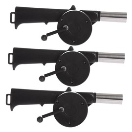 Mipcase 3Pcs Portable Hand Crank Blower for Manual Fire Blower Fan Durable for Camping Outdoor Cooking and Grilling