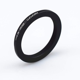 AMOPOFO 49 mm to 40.5 mm metal filter ring, 49-40.5 mm step up filter adapter ring - from camera lens with 49 mm filter thread to 40.5 mm filter ring