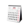 Finocam - Neutral Desk Calendar with Large Numbers 2025, Monthly