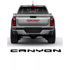 GMC 1PC Gloss Black Rear Tailgate Canyon Emblems Badge 2023-2025 GMC Canyon AT4X