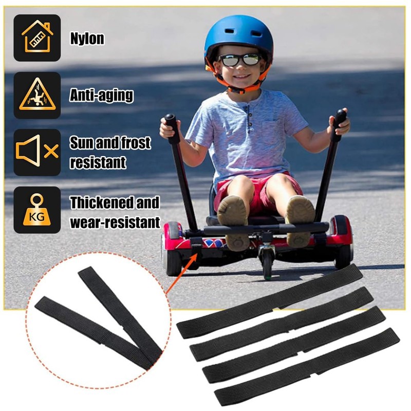 Set of 4 Hoverboard Straps Hoverboard Velcro Fastener, Hoverboard Kart