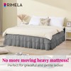 RIMELA Ruffle Bed Skirt Light Grey King 16 Inch Drop,