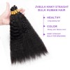 Kinky Straight Human Hair for Boho Braids - Wet and