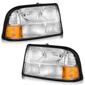 WEELMOTO for 1998-2004 GMC Sonoma Headlights Compatible with 1998-2001 Oldsmobile Bravada / 1998-2005 GMC Jimmy Headlight Assembly Fits factory models With Bulbs without Fog Lights