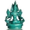BUDDHAFIGUREN Tibetan Bodhisattva Buddha Decoration/Billy Held Green Tara, Turquoise Resin