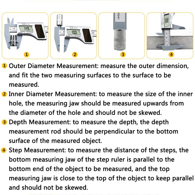 Calipers Measuring Tool, 150mm 6inch Plastic Digital Caliper LCD Digital