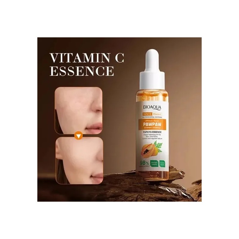 Bioaqua sérum papaya 30 ml, control de sebo y piel