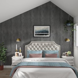 YENHOME Contact Paper Wood Grain Contact Paper Peel and Stick Countertops Wood Contact Paper for Cabinet and Drawers Desk 17.7"X200" Wood Countertop Peel and Stick Waterproof, Grey Wood Contact Paper