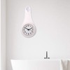 HERCHR Small Wall Clock, Bathroom Clock, Waterproof with Hooks for