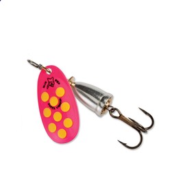Blue Fox Classic Vibrax Spinner, 1/4-Ounce, Hot Pink/Fluorescent Yellow/Silver UV