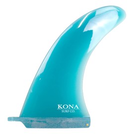 KONA SURF CO. Classic Single Single Center Fin for Longboard, Surfboard and Paddleboard in Fiberglass Blue sz:10in