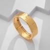 WOWORAMA Gold Hammered Bangle Bracelet for Women Chunky Elastic Stretch