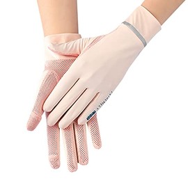 Women Summer UPF 50+ UV Sun Protection Gloves 2 Fingers Flip Mesh Cooling Breathable Touchscreen Anti Slip Mittens Full Finger Quick Dry Hand Gloves for Driving Riding Cycling Lady Girls Mitt
