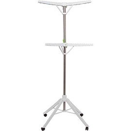 Extra Capacity Garment & Clothes Drying Rack, Adjustable-Height, 120 Pieces of Clothes, Stainless Steel, 4 Caster Wheels