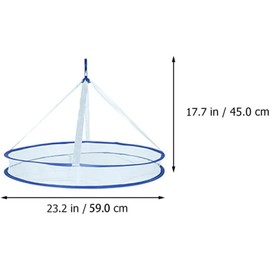 Lurrose Cesta para Secar Ropa Sola Capa Plegable de Malla de Nylon y Alambre de Acero, Adecuada para Sujetadores y Juguetes, Paquete de 2 Piezas
