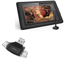 BoxWave Smart Gadget Compatible with XP-Pen Artist Display 15.6 - AllReader SD Card Reader, microSD Card Reader SD Compact USB - Jet Black
