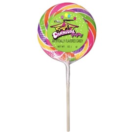 Giant Sour Apple Carnival Swirl Lollipops 4.25 oz. (120g) (Pack Of 2)