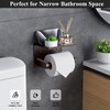 Tindbea Toilet Paper Holder with Phone Shelf, Adhesive or Screw