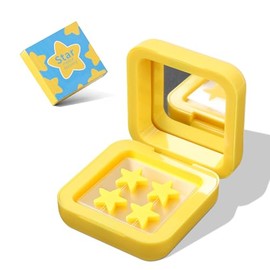 Parches para Acné con Hidrocoloide, 15 Piezas Parches de Acne Estrellas, Estrellas Pimple Patch con Cajita Portátil, Ingredientes Suaves, Tratamiento 