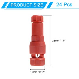 PATIKIL Low Voltage Wire Connector, 16 Pcs 12-20 Gauge Wire Connector Landscape Light Cable Connector Connectors Waterproof for Landscape Lights, Red