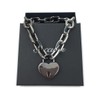 Succuba Padlock Chain Necklace Collar Choker with Two Keys and