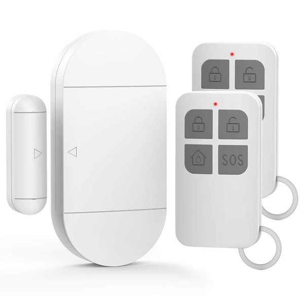 GuDoQi Door Alarm Sensor, Wireless Remote Window Alarm, 2 Remote