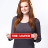 Fire Damper Sign, Fire Safety Sign, (SI-5816) 3x12 Inches, Rust