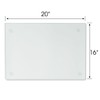 JAMBALAY 20"x16" Tempered Glass Cutting Board for Kitchen, Large Glass