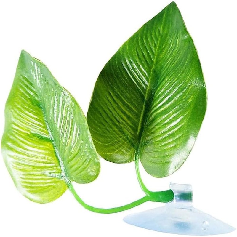 Rosojodg 1Pc Fish Toys Reusable Plastic Plant Betta Hammock Leaf
