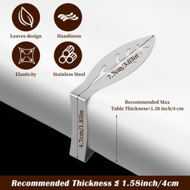 Nogeqi Pack of 12 stainless steel tablecloth clips, adjustable table clips, tablecloth clips, tablecloth clips, 7.7 x 4.7 cm for thick tables, garden table, restaurant, family dining table, outdoor