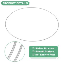 M METERXITY 12-Pack Dream Catcher Rings,11.8 Inch Metal Macrame Wreath Floral Round Rings Crafts Hoop for DIY Wedding Wreath/Wall Hanging Crafts/Christmas Decor[Silver]