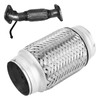 Exhaust Flexible Pipe, Antiwear Stainless Steel 2.5x6in Exhaust Flex Pipe