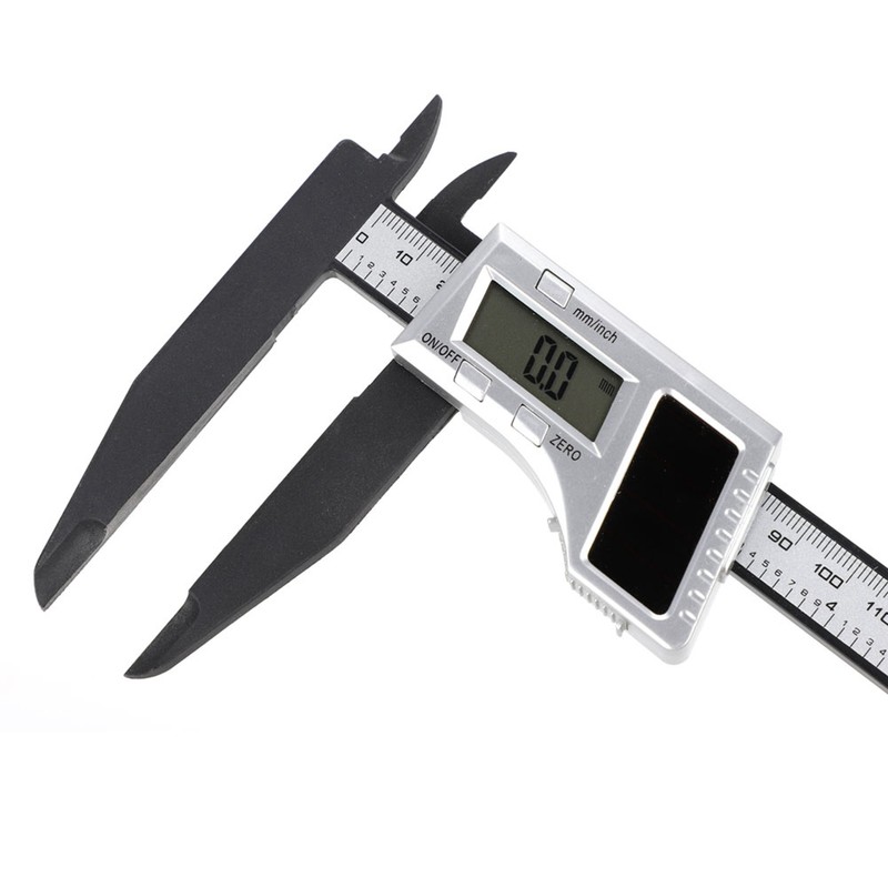 200mm Digital Caliper Solar Power Carbon Fiber Ruler with 75mm
