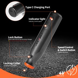 Mini Cordless Rotary Tool, 4V 5-Speed Power Rotary Tools with 147 Accessories, Multi-Purpose Rotary Tool Kit for Polishing, Drilling, Cutting, Sanding, Engraving and DIY Creations