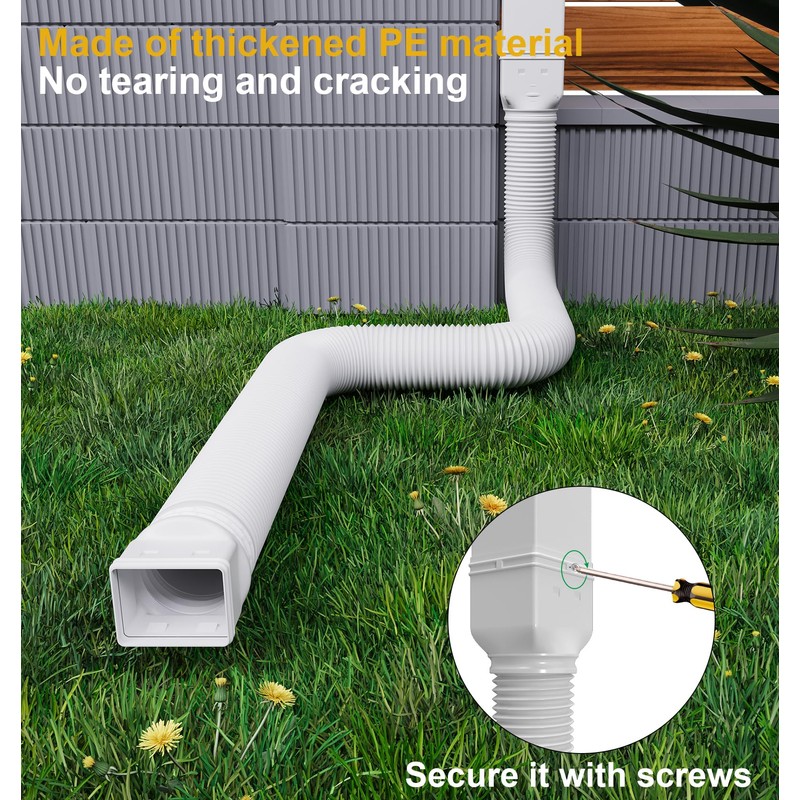 Ogutter Rain Gutter Downspout Extensions, Downspout Extender for Rainwater Drainage