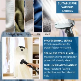 SALAV Pro Series Garment Steamer with Dual Bars & Foot Pedal Controls