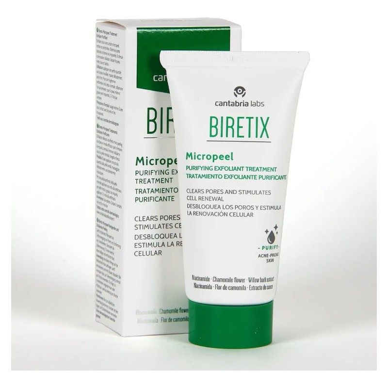 Biretix Micropeel 50ml Tratamiento Exfoliante Tipo de piel Grasa