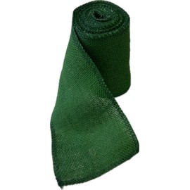 AAYU Brand Premium Burlap Ribbon Rolls | 5 Inch x 5 Yards | 100% Natural, Eco-Friendly | Floral Arrangements and Gift Decor (Dark Green)