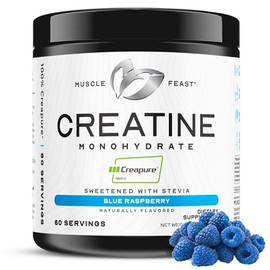 Muscle Feast Creapure Creatine Monohydrate Powder, Vegan Keto Friendly Gluten-Free, Muscle Recovery Supplement and Trusted Creatine for Muscle Growth,