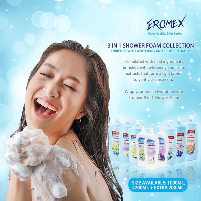 Eromex 3 in 1 Shower Foam Goat's Milk + Enriched