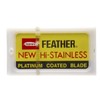 Shaving Factory Feather Edelstahl zweischneidige Sicherheits-Rasierklingen, 1er Pack (1 x