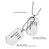 Cupimatch Men Military Army Style Polished Stainless Steel Dog Tag