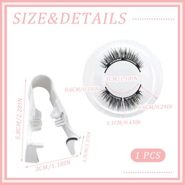 HAMKU Magnetische Wimpern,Magnetic lashes,Magnet Wimpern Ohne Eyeliner,Magnetische Wimpern mit Applikator,Wimpern Magnetisch Natürlicher Look,Kein Kleber erforderlich Wimpern Magnetic(M07)